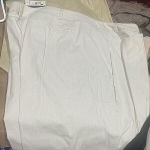 Lane Bryant women’s  Cream Striped Chinos